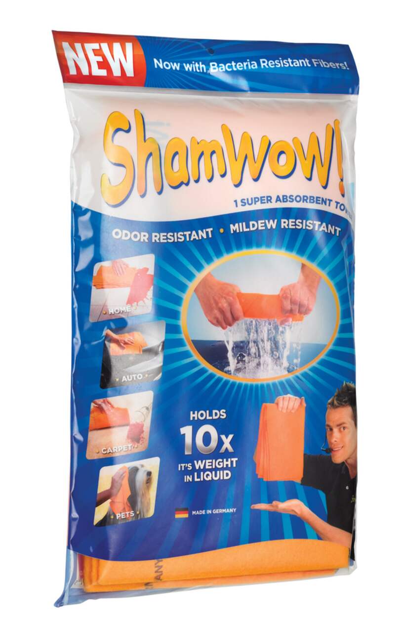FRANK All-Purpose Machine Washable Synthetic Giant Shammy Towel, Orange,  3-pk