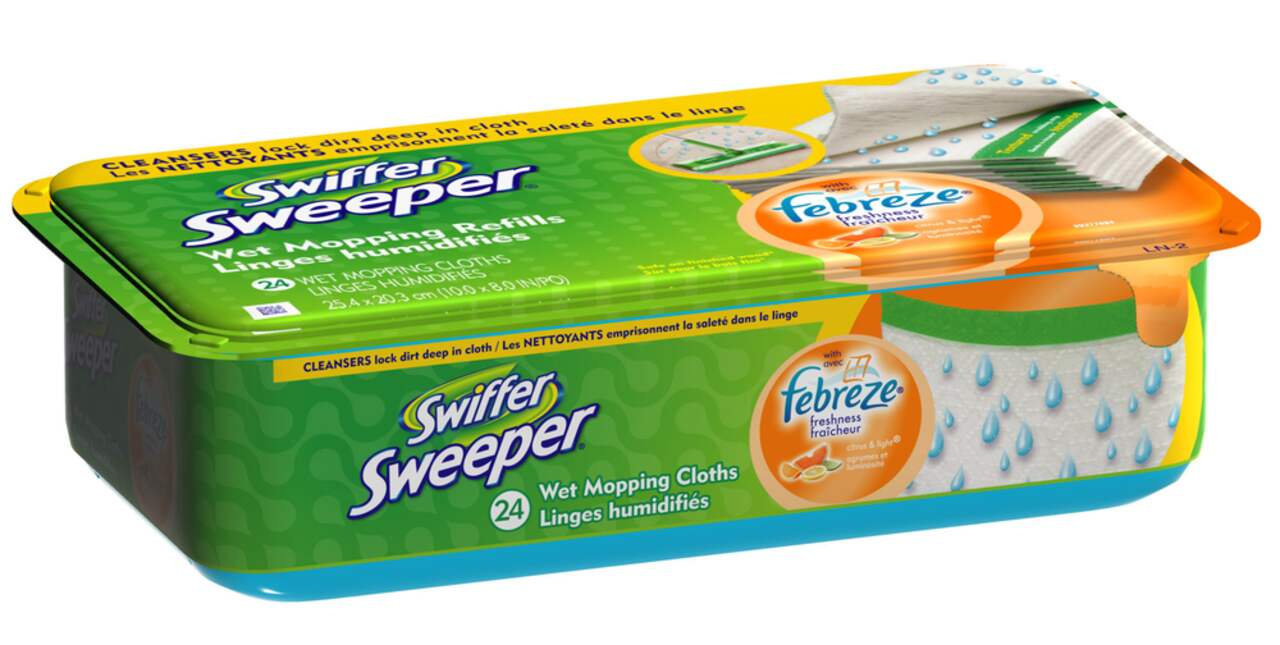 Swiffer rechagre lingettes humide pour sols Citrus Fresh, paquet