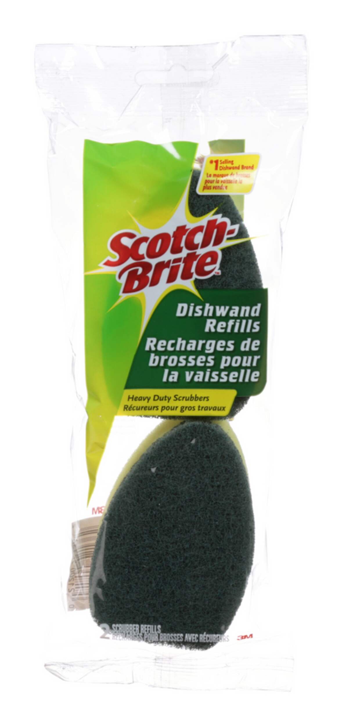 3M Scotch-Brite Heavy-Duty Teardrop Dishwand Refill Front_Flat