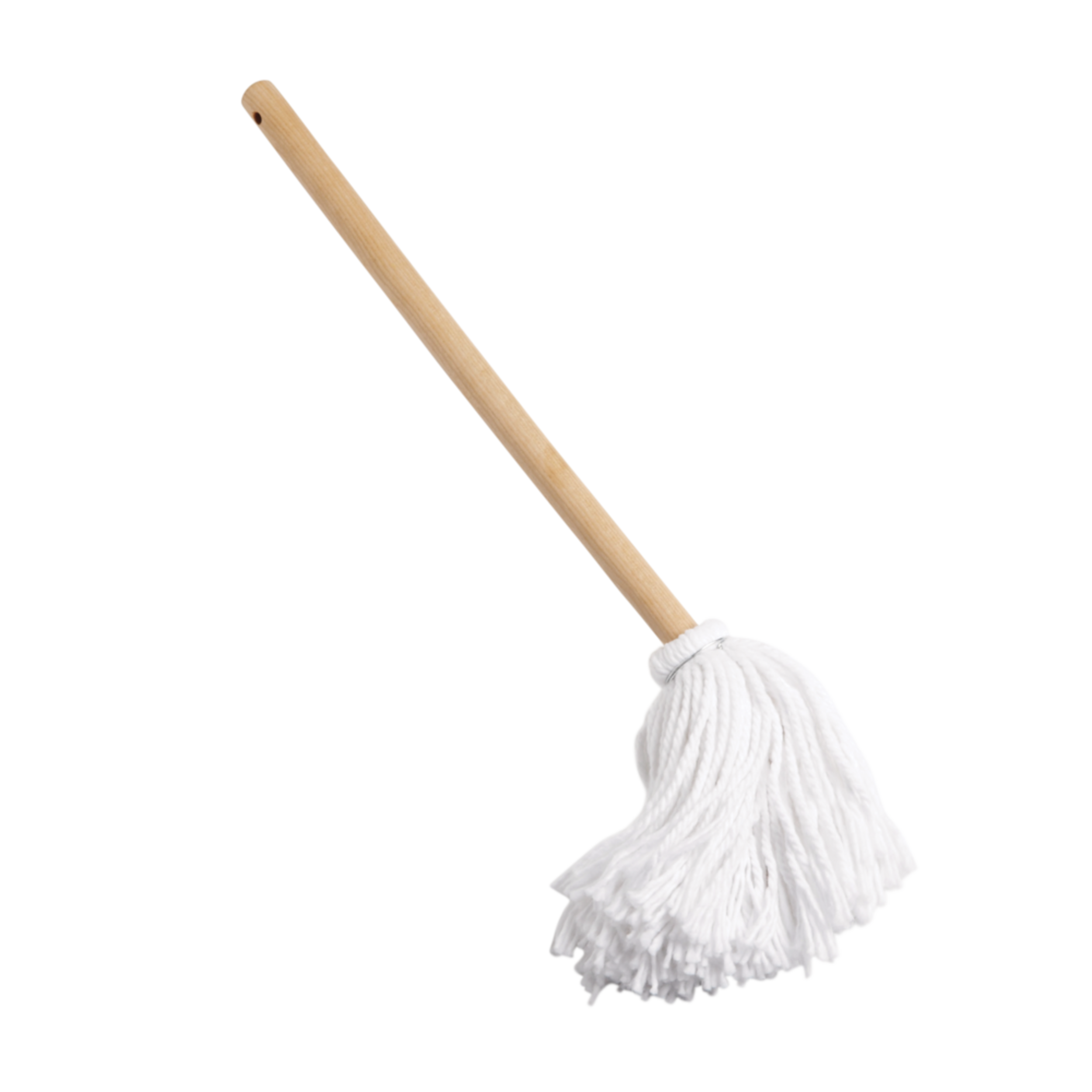 Cotton Dish Mop with Wood Handle Front_Angled_Right