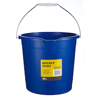 Plastic Blue Lightweight Pail / Bucket with Spout, 10L Front_Elevated