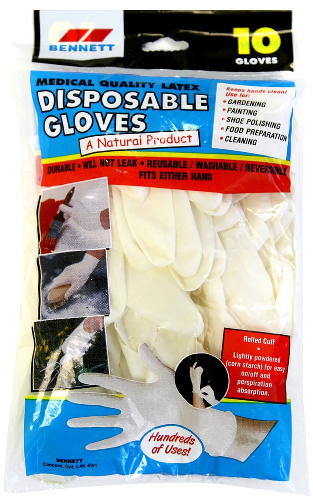 Latex Disposable Gloves, 10Pk Canadian Tire