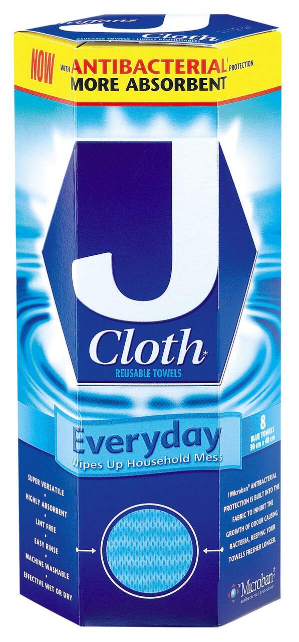 Chiffon de nettoyage pour entretien quotidien de J Cloth 8 chiffons 