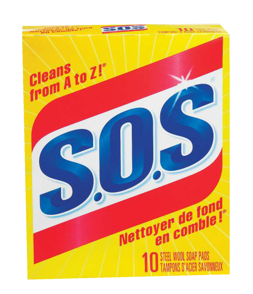 SOS All-Purpose No-Scratch Steel Wool Soap Pads / Scrub Sponges, 10-pk |  Canadian Tire
