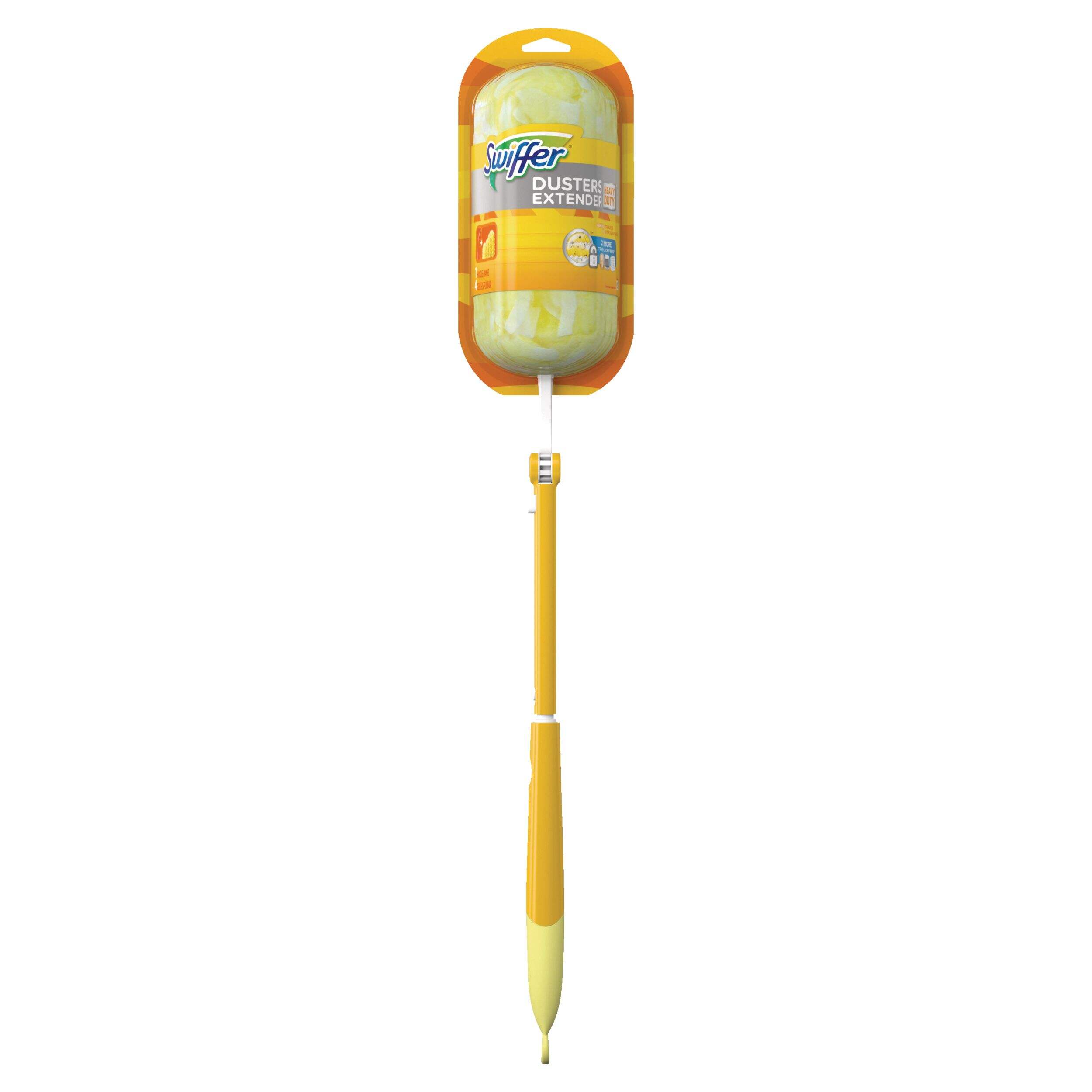Swiffer Duster Heavy Duty 3 ft Extendable Handle Starter Kit with 4 Refills Front_Flat