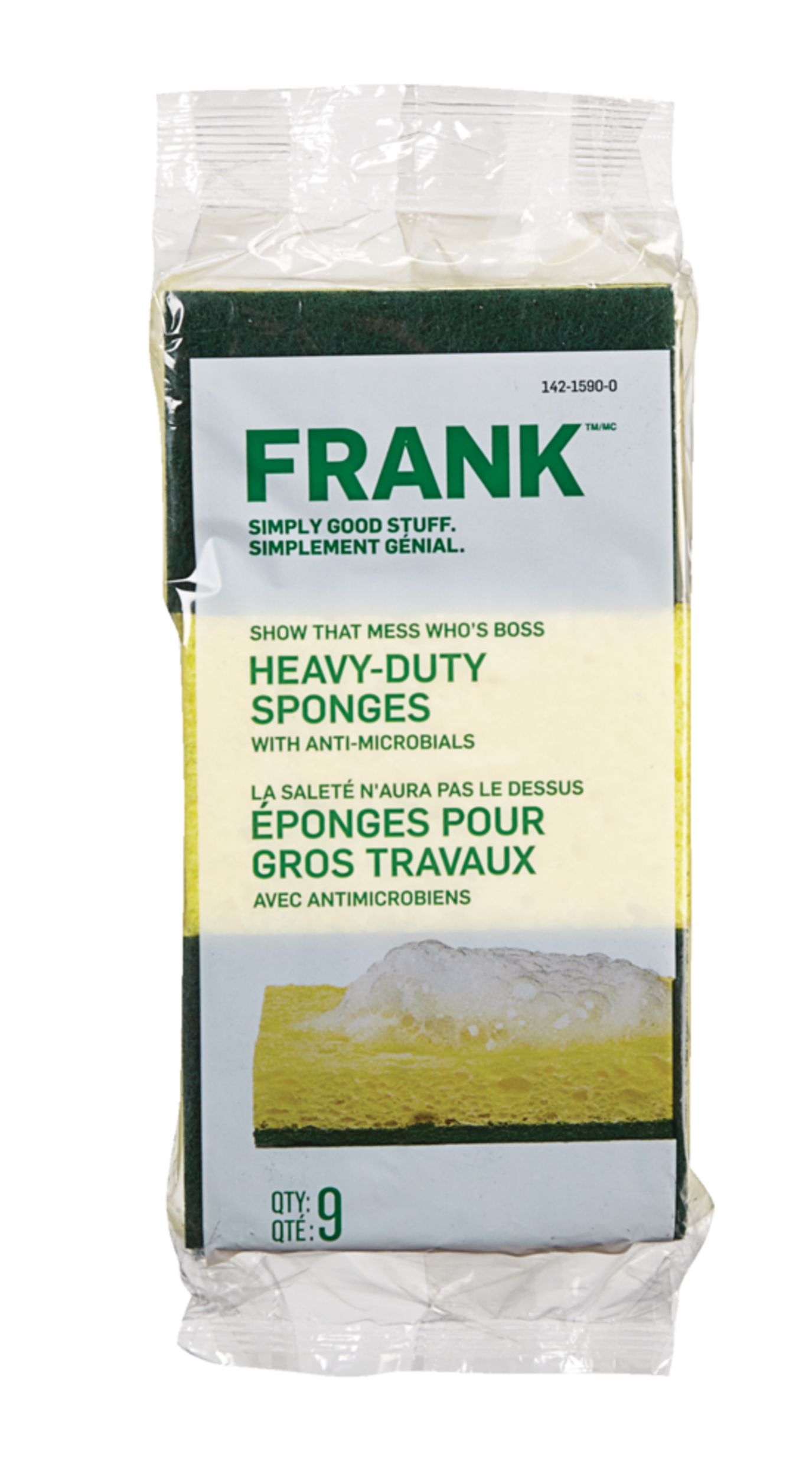 FRANK Heavy-Duty Scrub Sponge, 9-pk Front_Flat