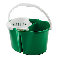 Libman Clean & Rinse Green Mop Bucket with Wringer, 15L Front_Angled_Left