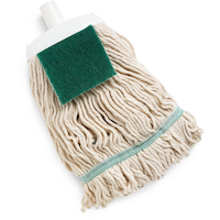 Libman Reusable Cotton Mop Refill with Scrub Pad, Jumbo
