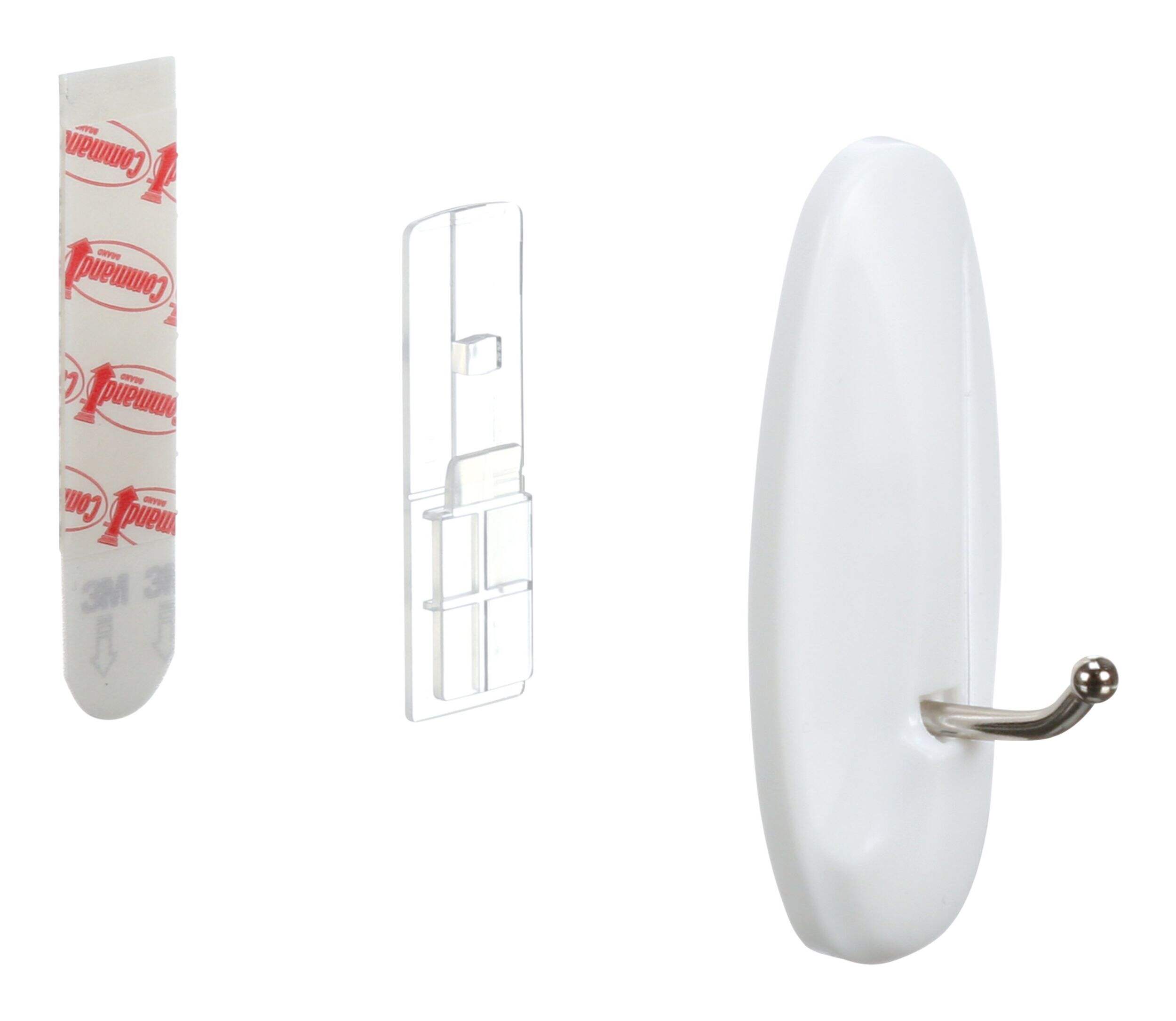 3M Command Adhesive Medium Wire Hooks with Foam Strips, 3-pk Composite_or_Mixed
