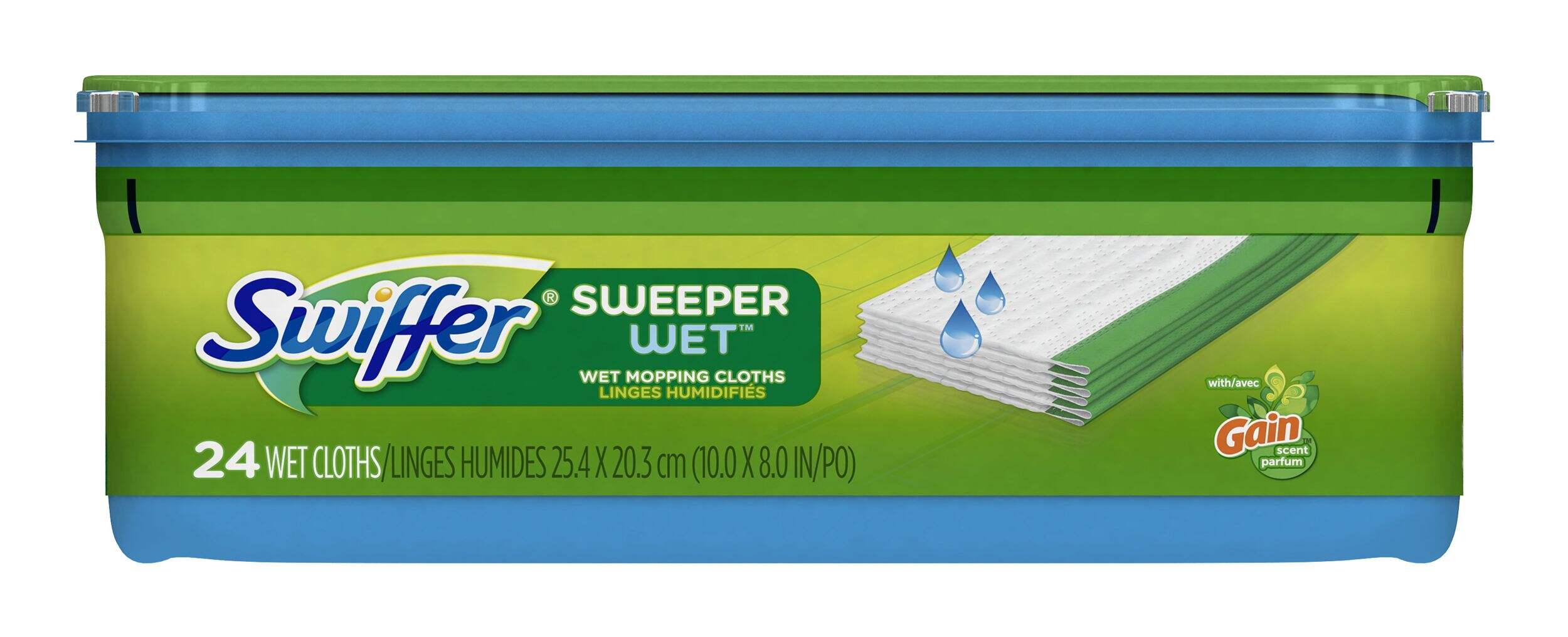 Swiffer Sweeper Wet Mopping Cloth Refills with Gain Original Scent, 24 ...