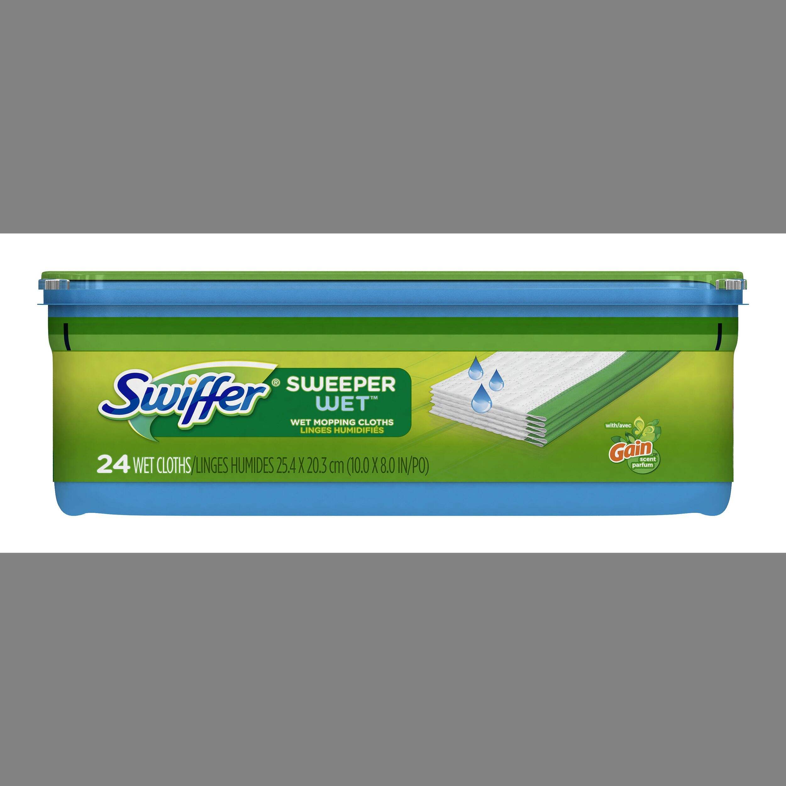 Swiffer Sweeper Wet Mopping Cloth Refills with Gain Original Scent, 24