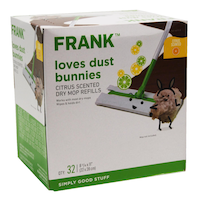 FRANK Dry Mop Refills with Citrus Scent, 32-pk
