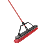 Libman Heavy Duty Push Broom with Rubber Squeegee, Recycled Materials, 24-in Front_Three_Fourths_Angled_Right