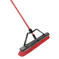 Libman Heavy Duty Push Broom with Rubber Squeegee, Recycled Materials, 24-in Front_Three_Fourths_Angled_Right