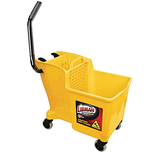 Libman Commercial Wringer & Mop Bucket with Hook, Yellow, 30-L Front_Three_Fourths_Angled_Right