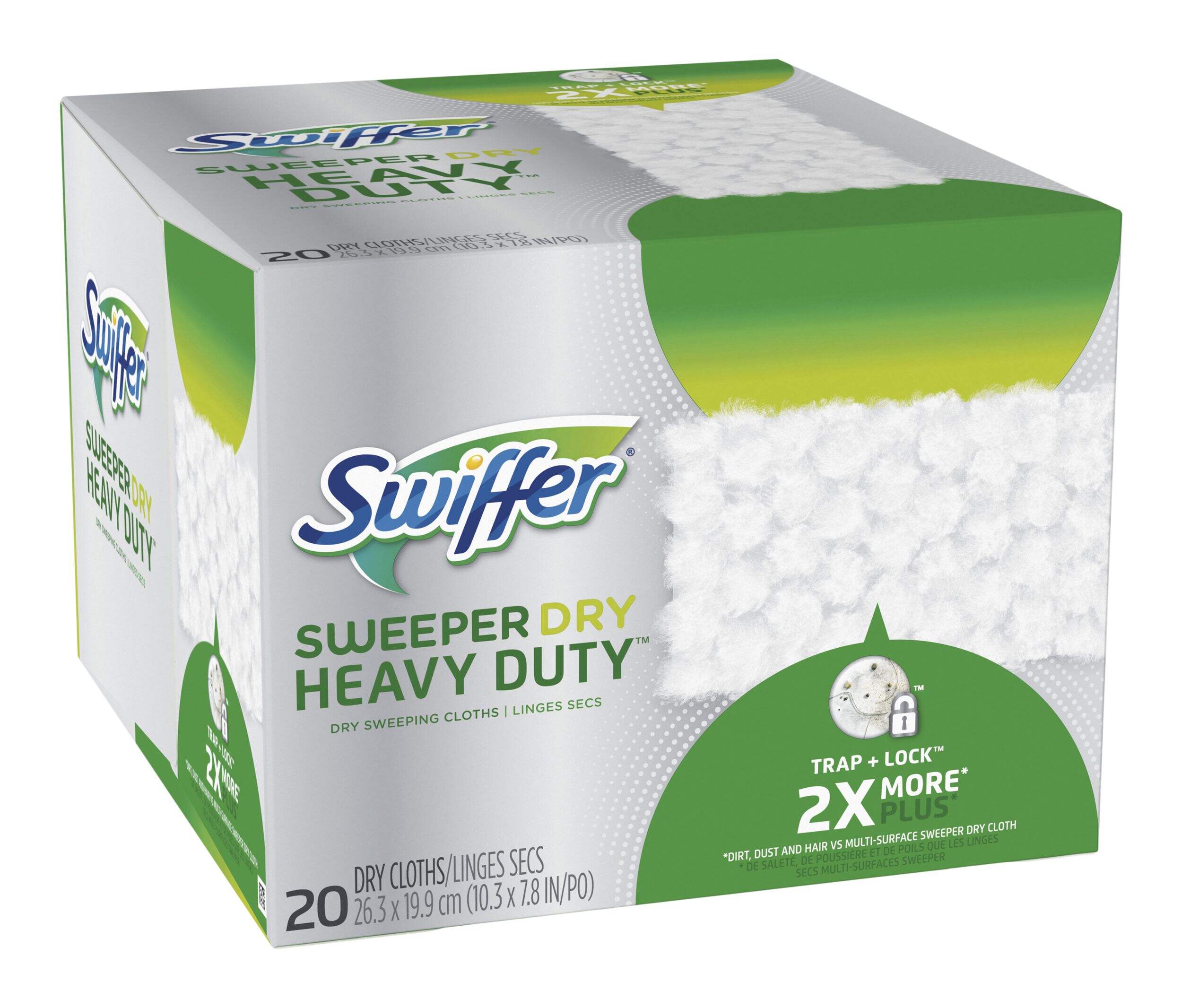 Swiffer Sweeper Heavy Duty Dry Multi-Surface Cloth Refills , 20 count Front_Angled_Right