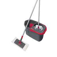 Rubbermaid Microfibre Flat Spin Mop Floor Cleaning System Front_Angled_Left