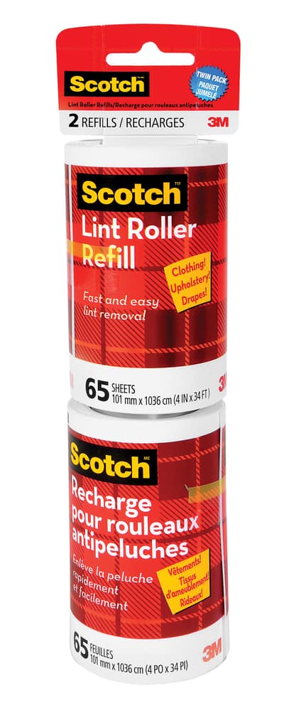 3M Scotch Lint Roller 60 Sheets/pk, 2-pk