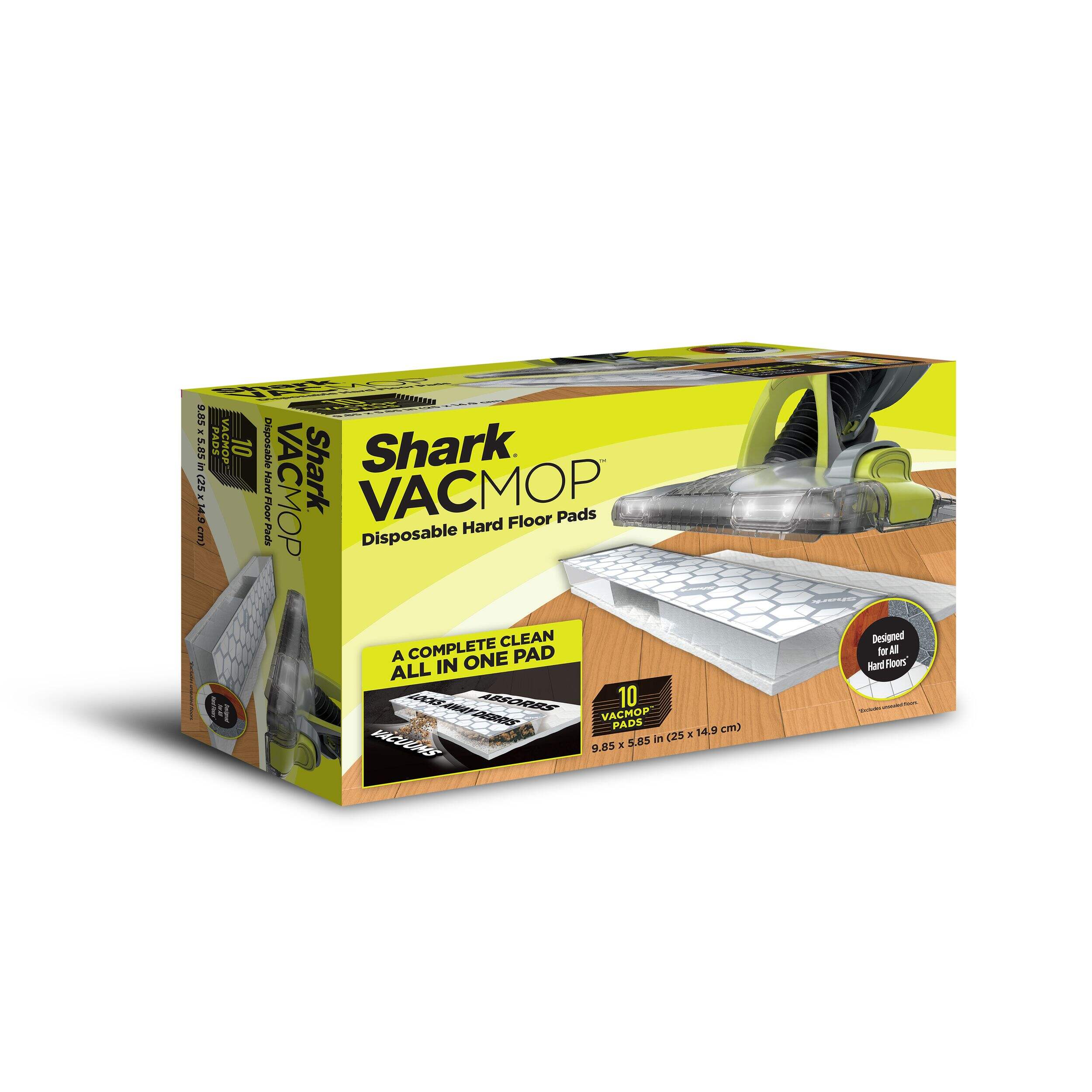 Shark Vacmop™ Hard-Surface Mop Refills / Mop Pads, 10-pk Front_Three_Fourths_Angled_Left