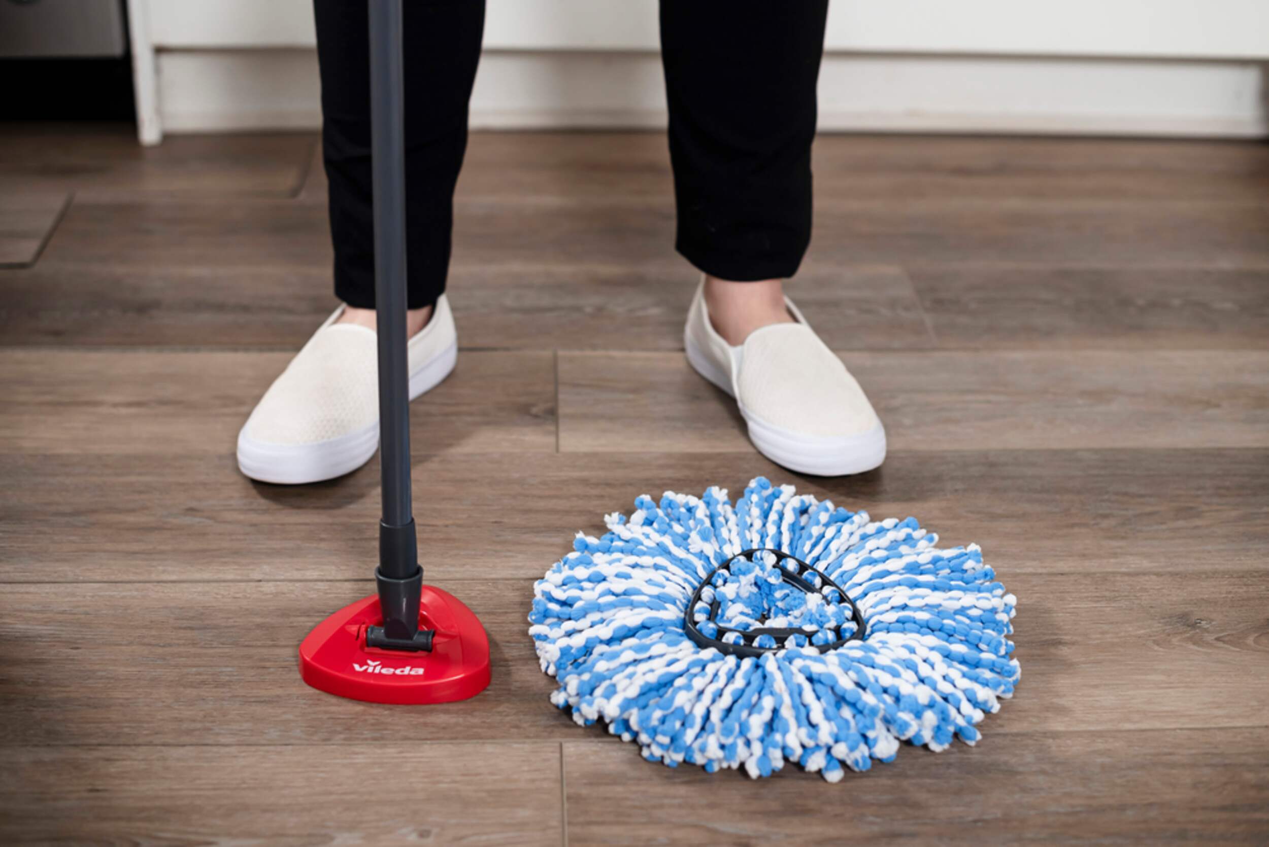 Vileda RinseClean Microfibre Mop Refill, Reusable Mop Head Replacement