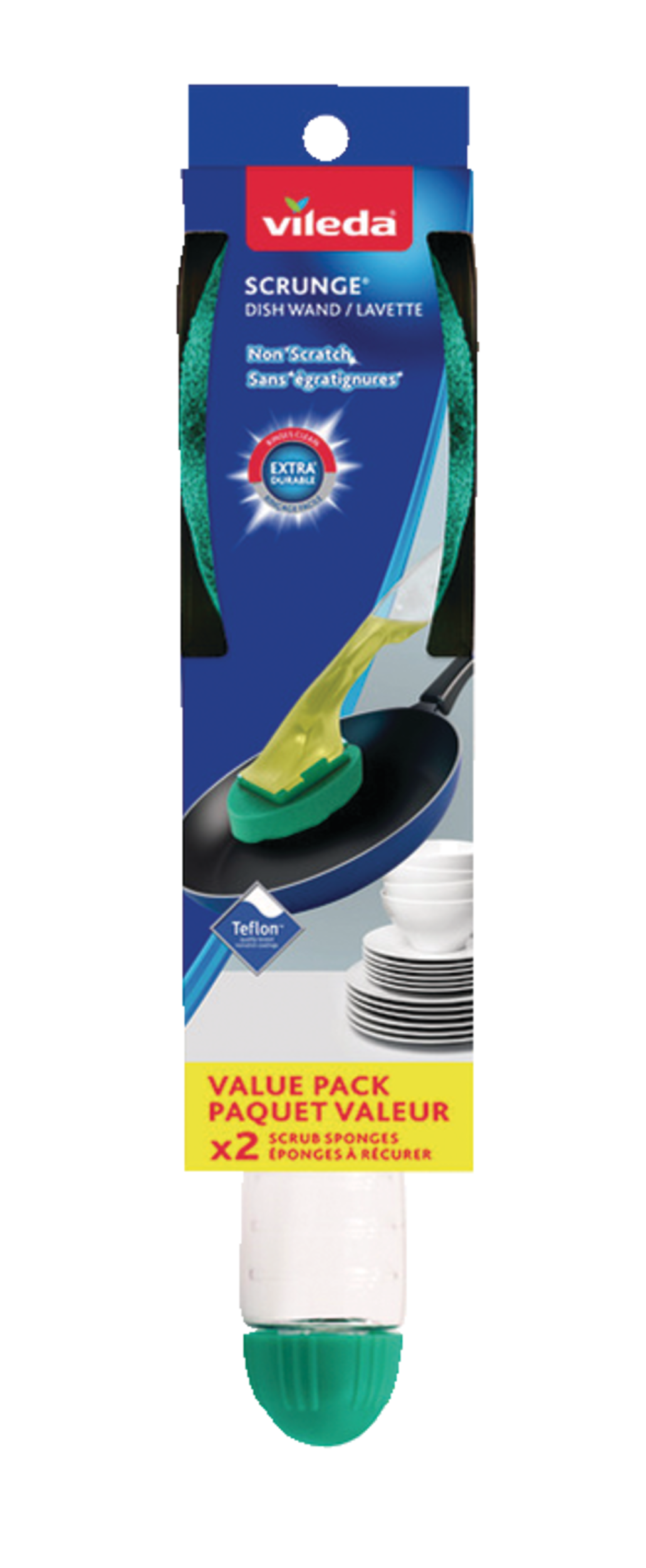 Vileda Scrunge MultiPurpose Dishwand Value Pack with Sponge Refills