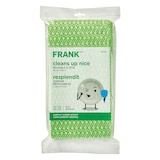 FRANK All-Purpose Machine Washable Cleaning Cloths, Green, 25-pk Front_Flat