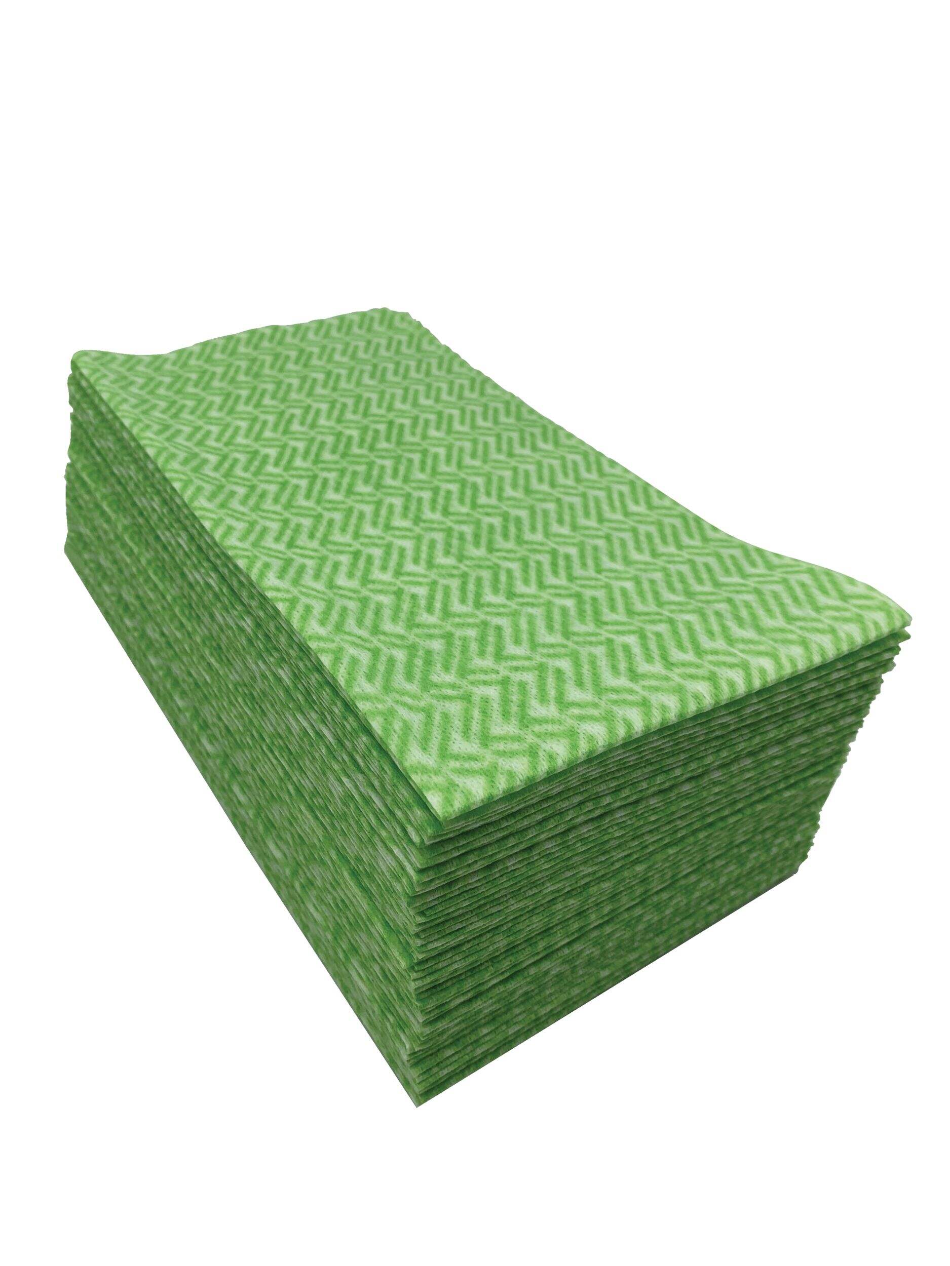 FRANK All-Purpose Machine Washable Cleaning Cloths, Green, 60-pk Front_Three_Fourths_Angled_Right