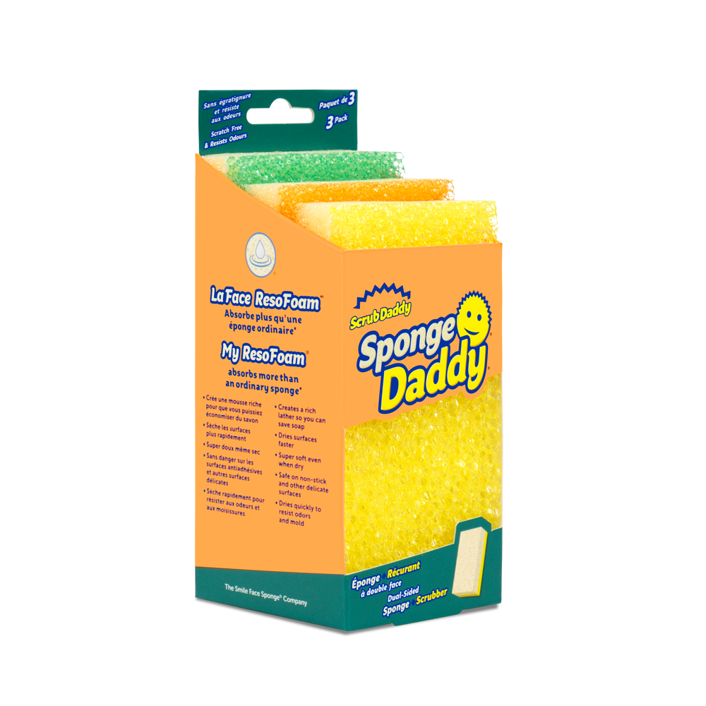 Scrub Daddy Sponge Daddy Resofoam Sponge, 3-Pk.