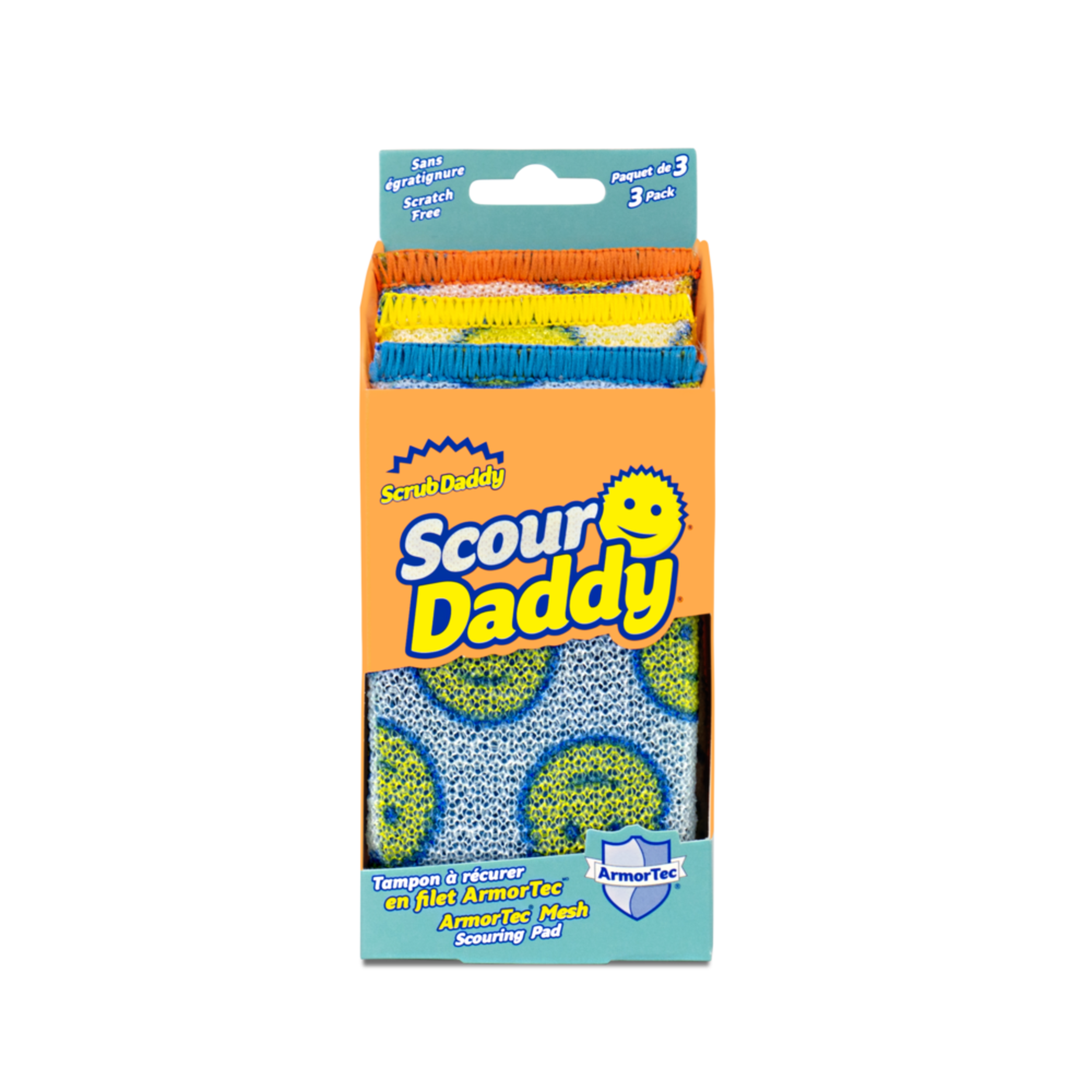 Scour Daddy Scratch-Free Scouring Pad, 3-pk Front_Flat