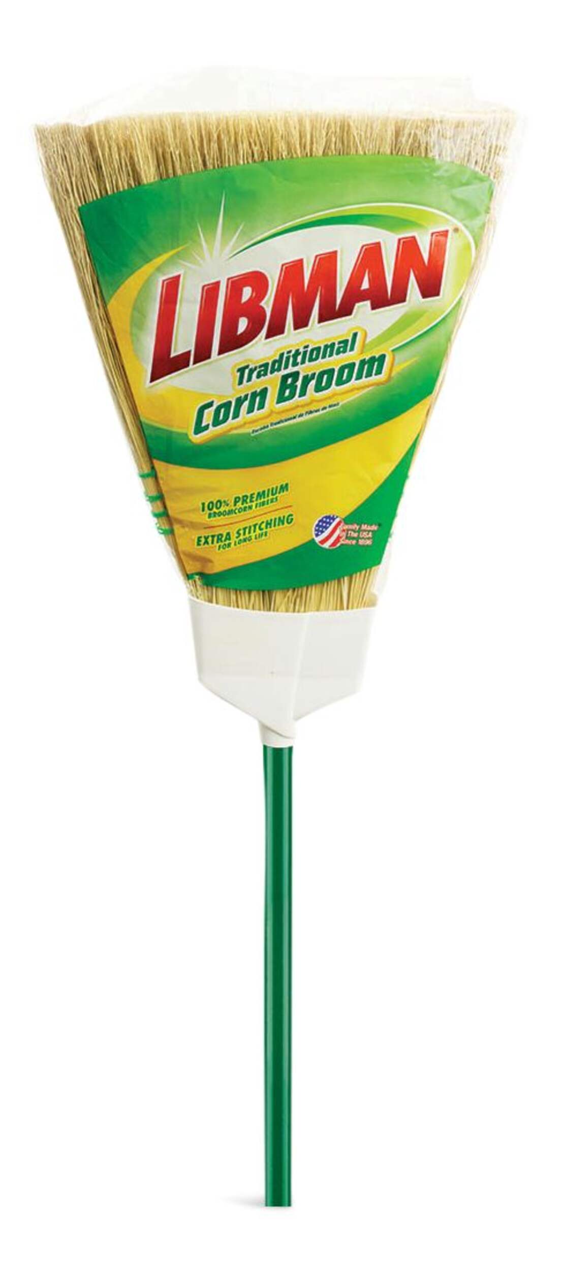Libman Regular Light Duty Corn Broom with Steel Handle CloseUp