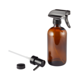 Bouteille en verre ambre type A avec couvercles variés, 500 mL Composite_or_Mixed