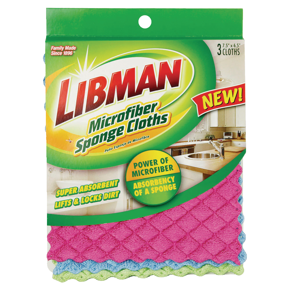 Chiffons éponges en microfibres lavables à la machine Libman, choix de ...