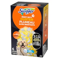 Swiffer Dusters Heavy Duty Pet Multi-Surface Refills, with Febreze Odor Defense, 6 Count Front_Angled_Left