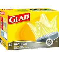 Sacs à ordures Glad, transparent, 26 x 32 1/2 po, paq. 40