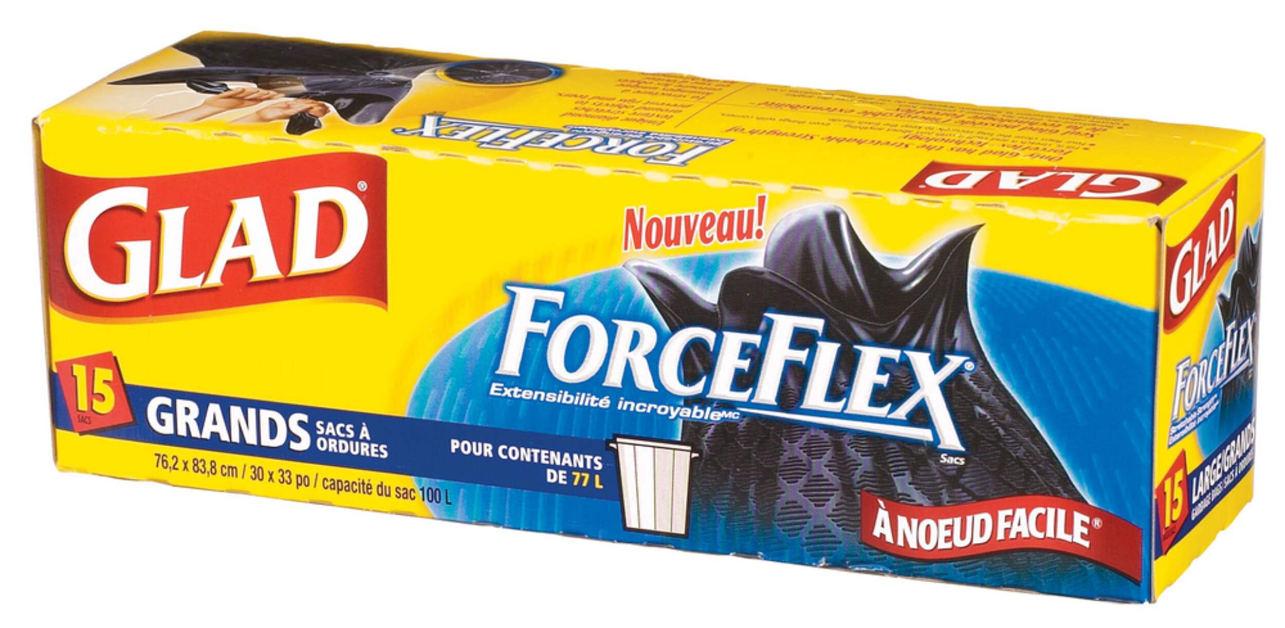 Glad ForceFlex Outdoor Garbage Bags, 15pk Canadian Tire