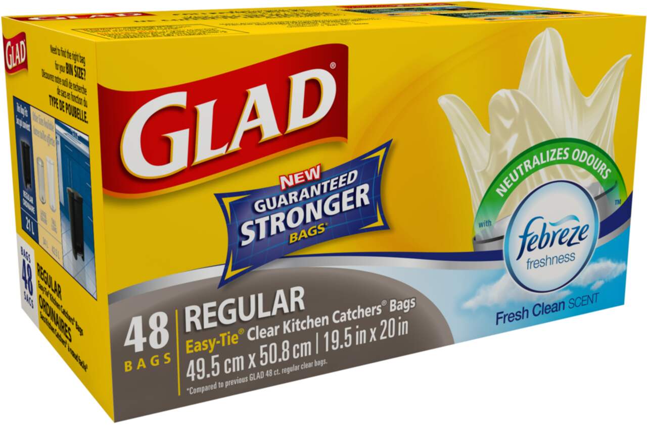 Glad White Garbage Bags - Small 25L - 48 Bags — Miller & Bean Coffee Company