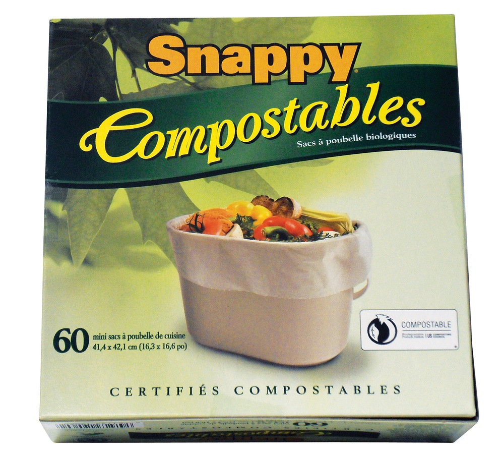 Snappy Compostable Organic Bin Liners, 60pk Canadian Tire