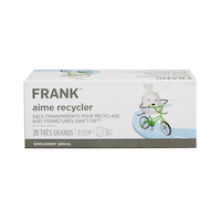 Sacs de recyclage FRANK avec attaches Swift-Tie, très grand, transparent, paq. 20, 135 L Front_Elevated