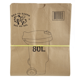 Bag to Earth 2-Ply Compostable and Biodegradable Paper Bin Liner, 10-pk, 80-L Overhead_Flat