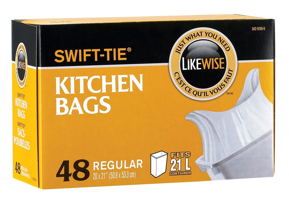 Likewise ExtraStrength Kitchen Garbage Bags Canadian Tire