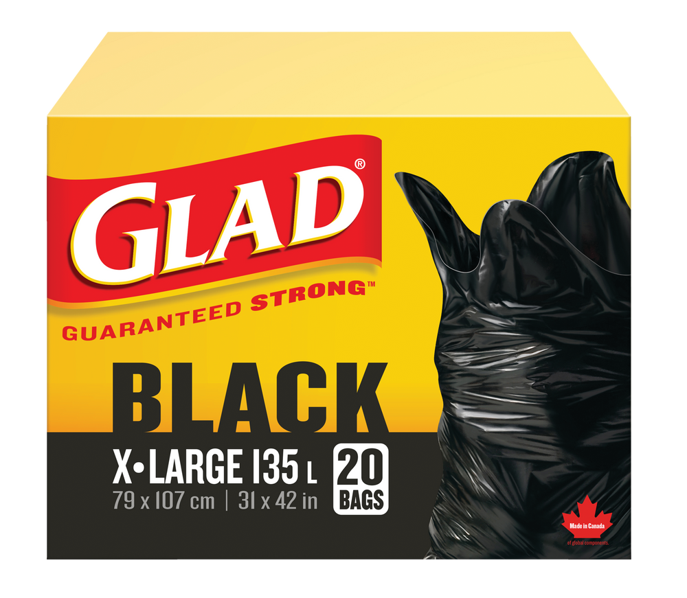 extra large black garbage bags