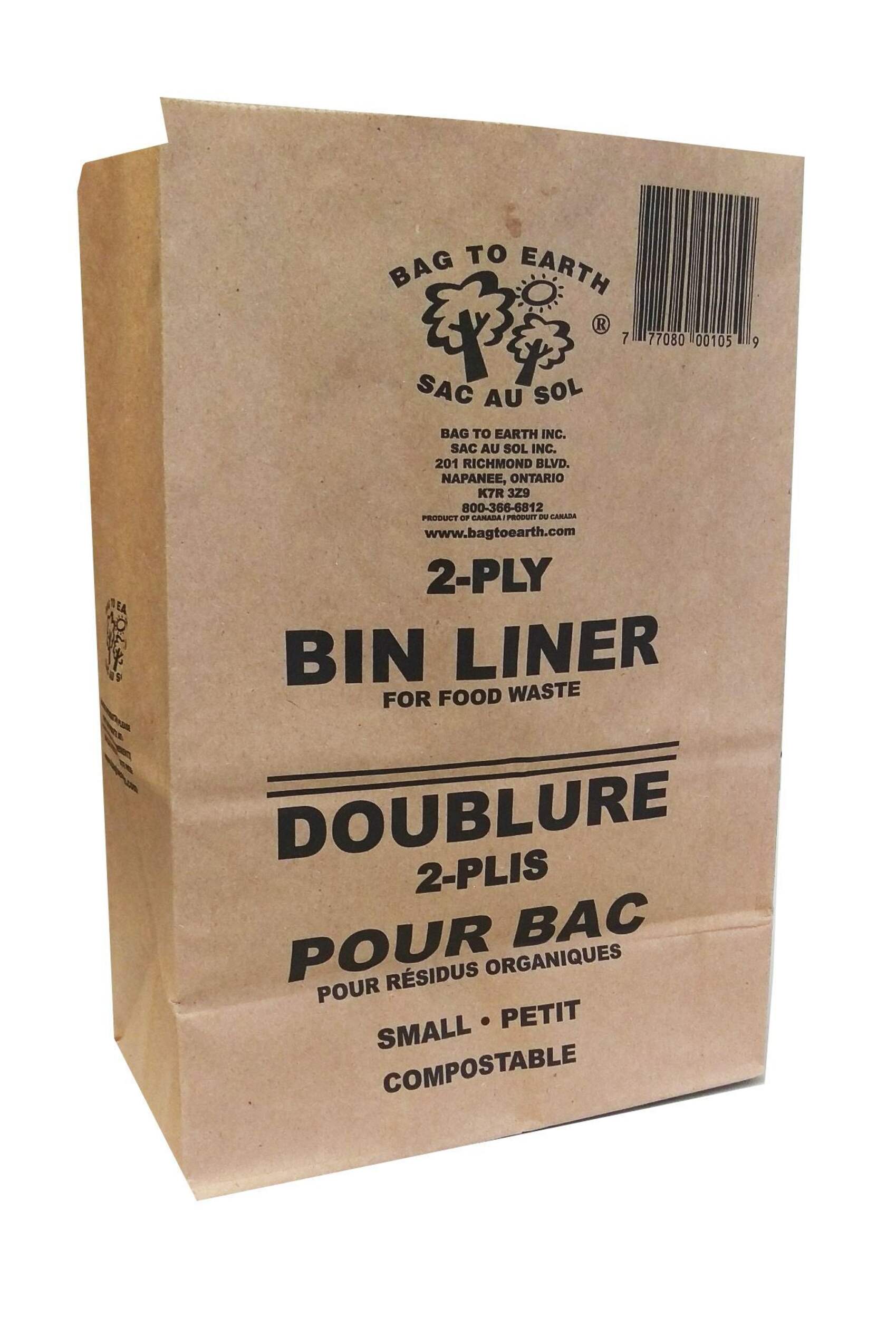 Bag to Earth Paper Liner Bags, Assorted Quantity, Assorted Sizes Front_Angled_Right