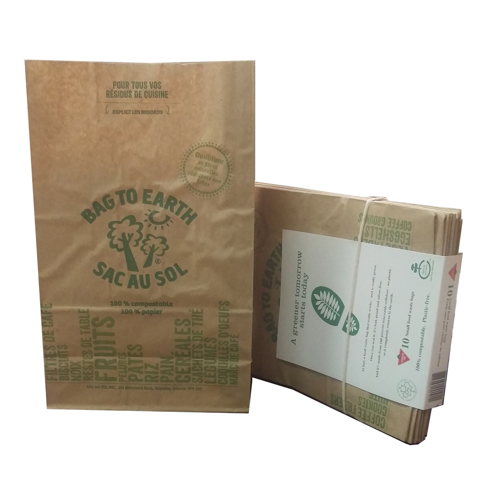 Bag to Earth Small Organic Compostable and Biodegradable Food Waste Bags, 10pk, 7L Canadian Tire