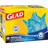Sacs de recyclage Glad à noeud facile, bleu, 26 x 32 1/2 po, paq. 40