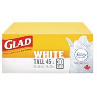 FRANK Tall Swift-Tie Unscented Garbage Bags, 40-pk, White, 35-L ...
