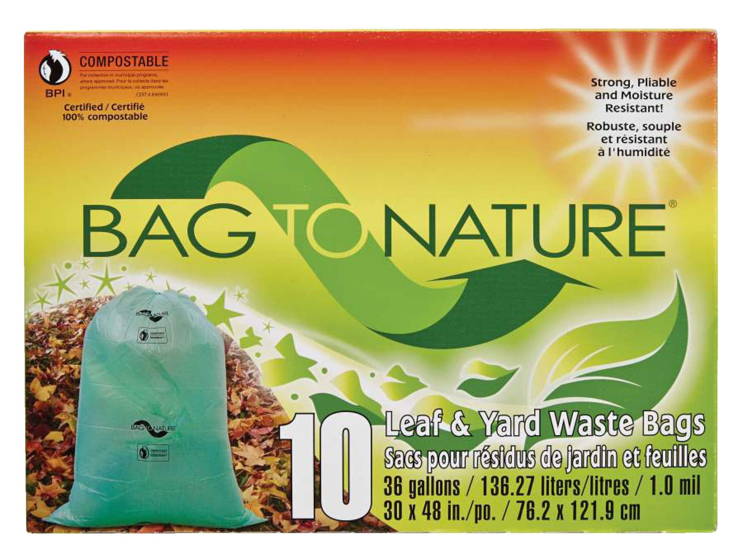 Bio-Solo Leaf and Yard Bag, 30-in x 48-in Front_Flat