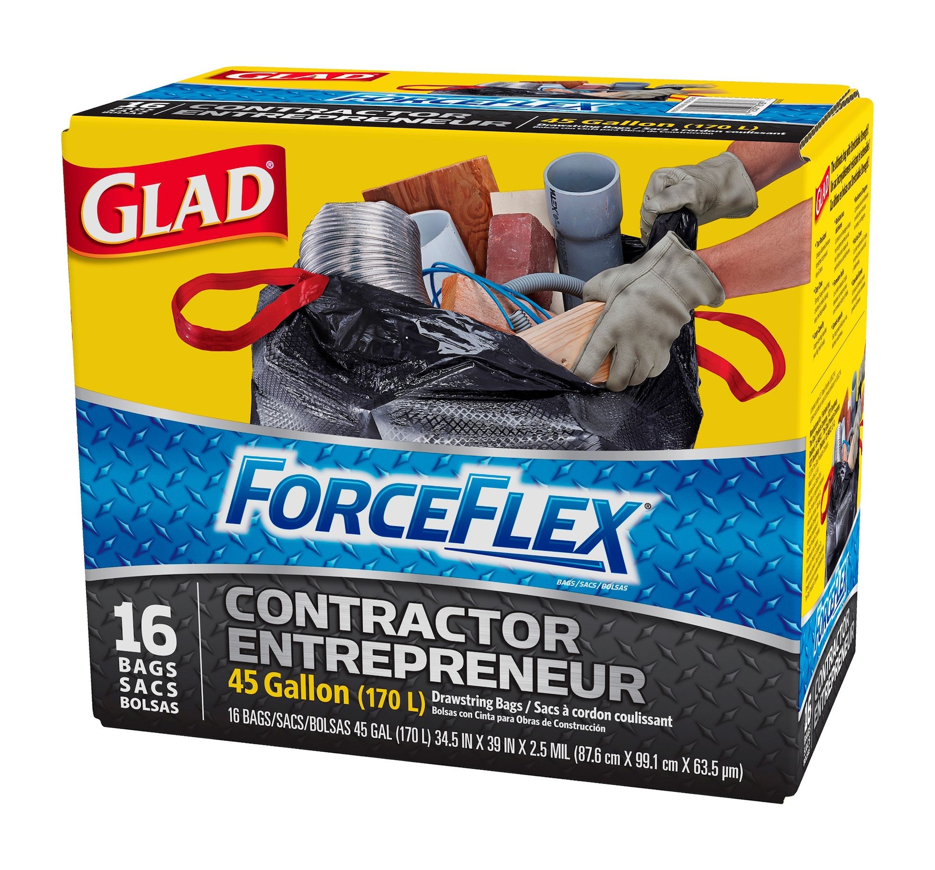 Glad ForceFlex Contractor Garbage Bags Canadian Tire