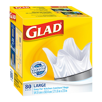 Sacs à ordures Glad Easy-Tie, paq. 80