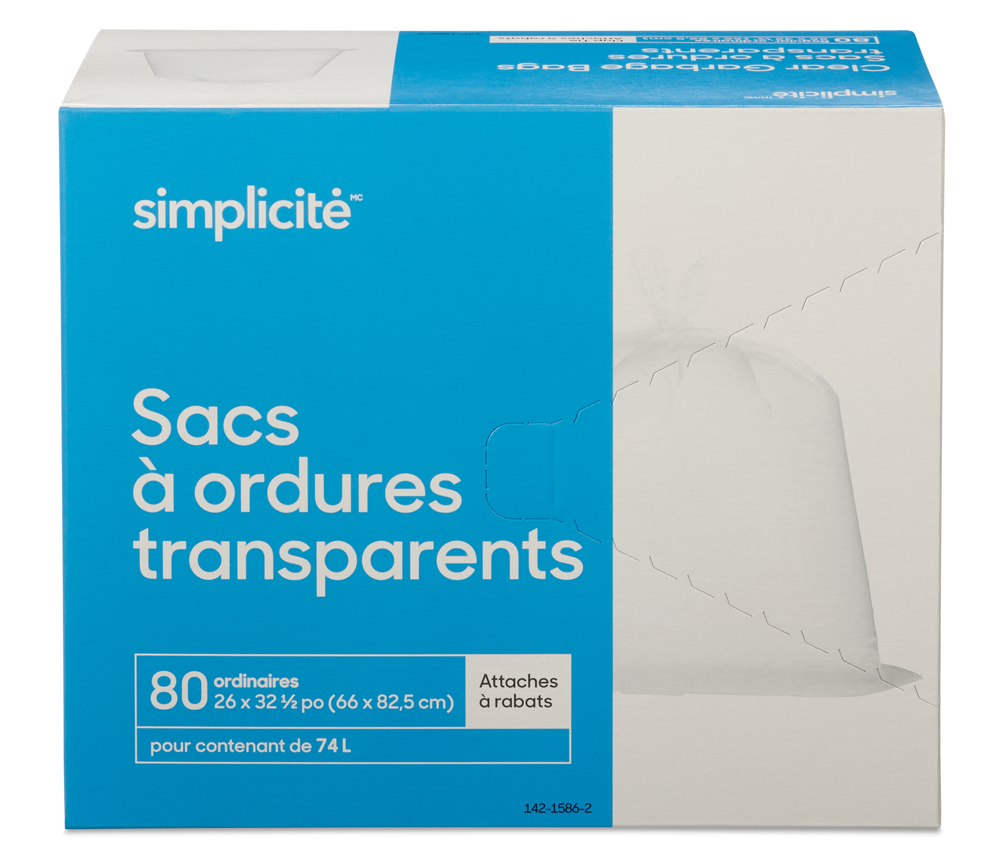 Sac à ordures transparent simplicité de format courant Canadian Tire