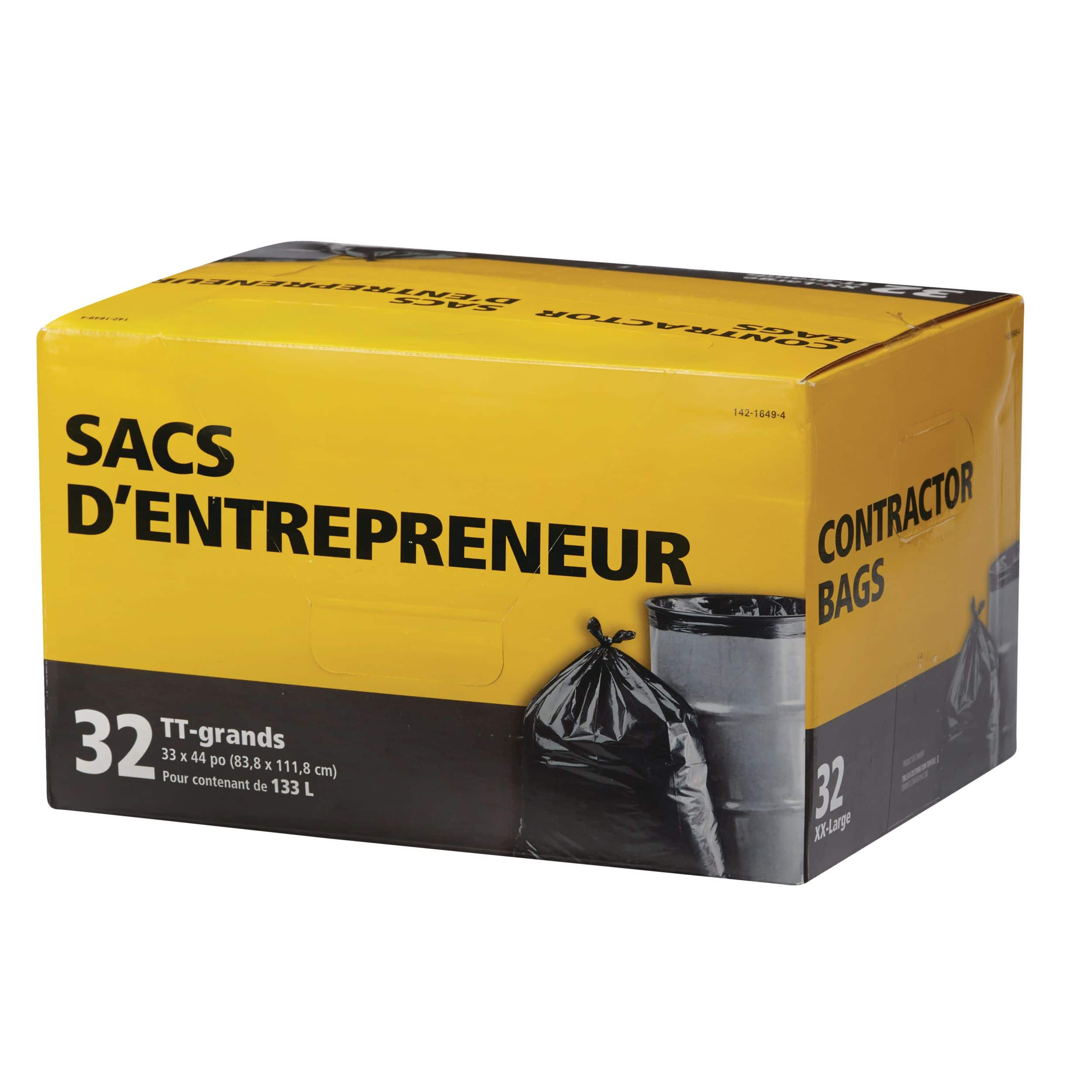 Sacs ordures d entrepreneur tr s tr s grand noir paq. 32 133